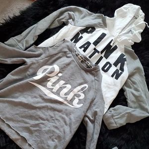 Pink sweatshirts